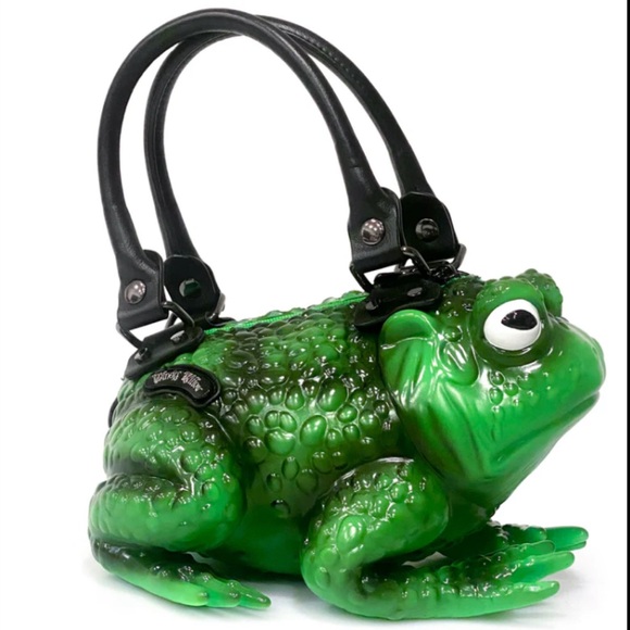 Restocked! Original Windy Willow Green Glow Frog Toad Whimsical Handbag - Picture 7 of 8